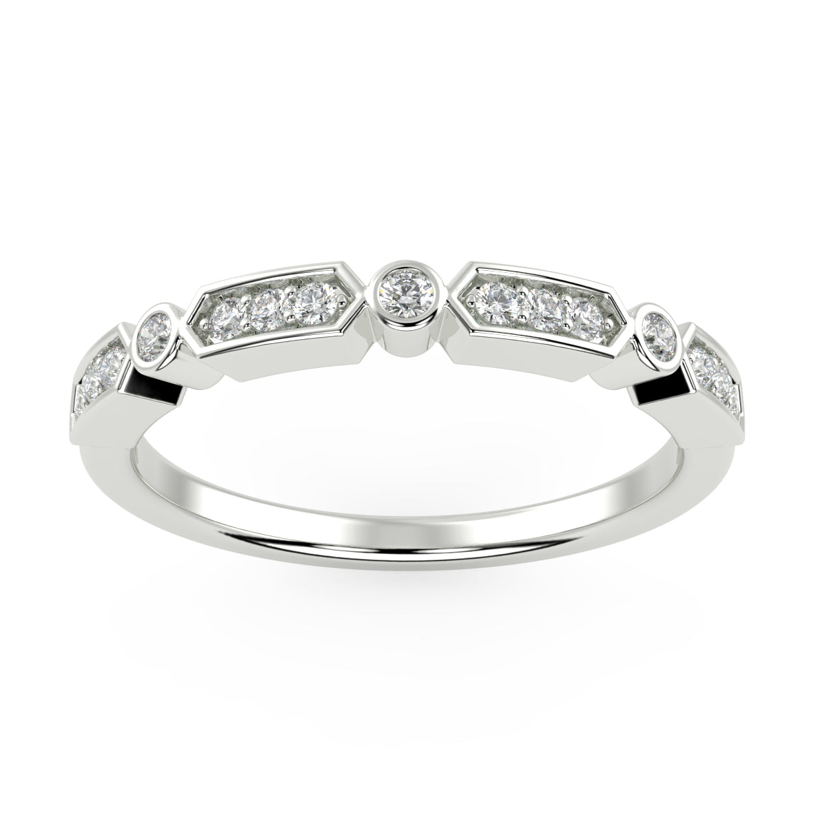 Voyager Ring in White Gold in 10K Gold (0.11 Ct. Tw.)