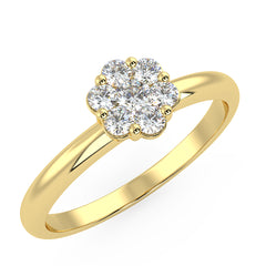 Illusion Solitaire Ring in 10K Gold