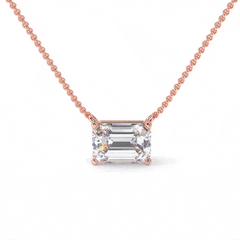 Sirius Lab Grown Emerald Necklace in 14K Gold