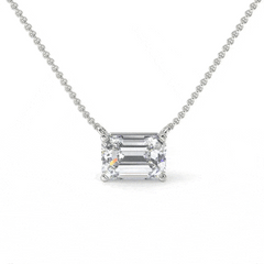 Sirius Lab Grown Emerald Necklace in 14K Gold