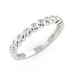 Vega Bezel Band in White Gold (0.10 Ct. Tw.)