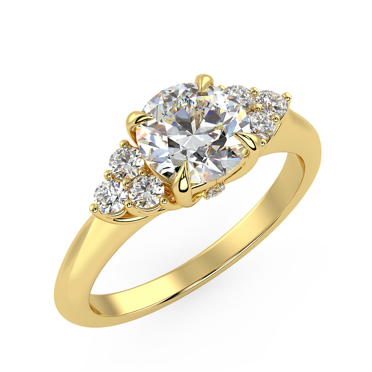 Zania Engagement Ring in Yellow Gold