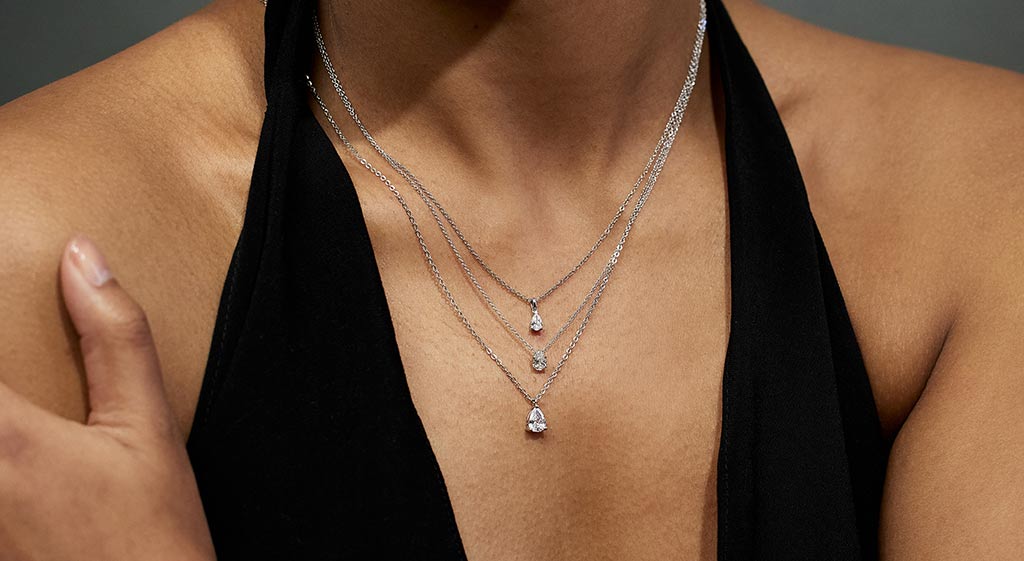 Five Ways to Layer a Diamond Solitaire Necklace