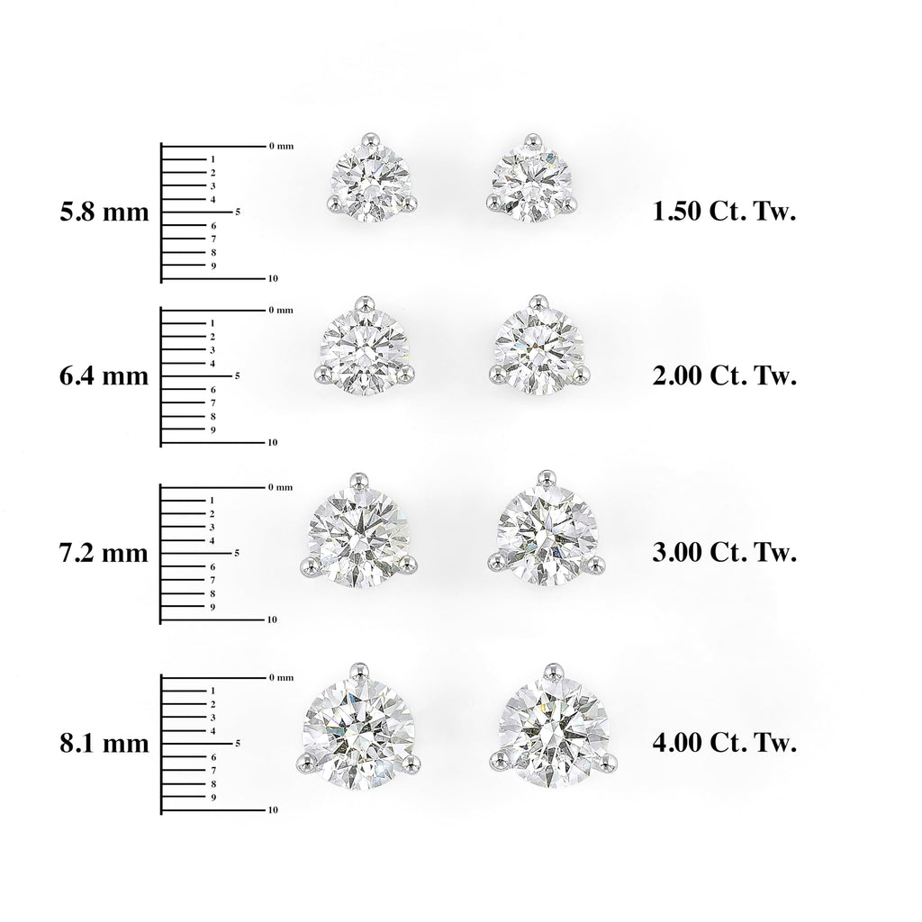 Martini Studs in 14K Gold [1.50 - 4.00 Ct. Tw.]