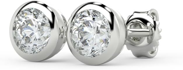 IGI Lab Grown Diamond Bezel Stud Earrings [2.00 Ct. Tw.]