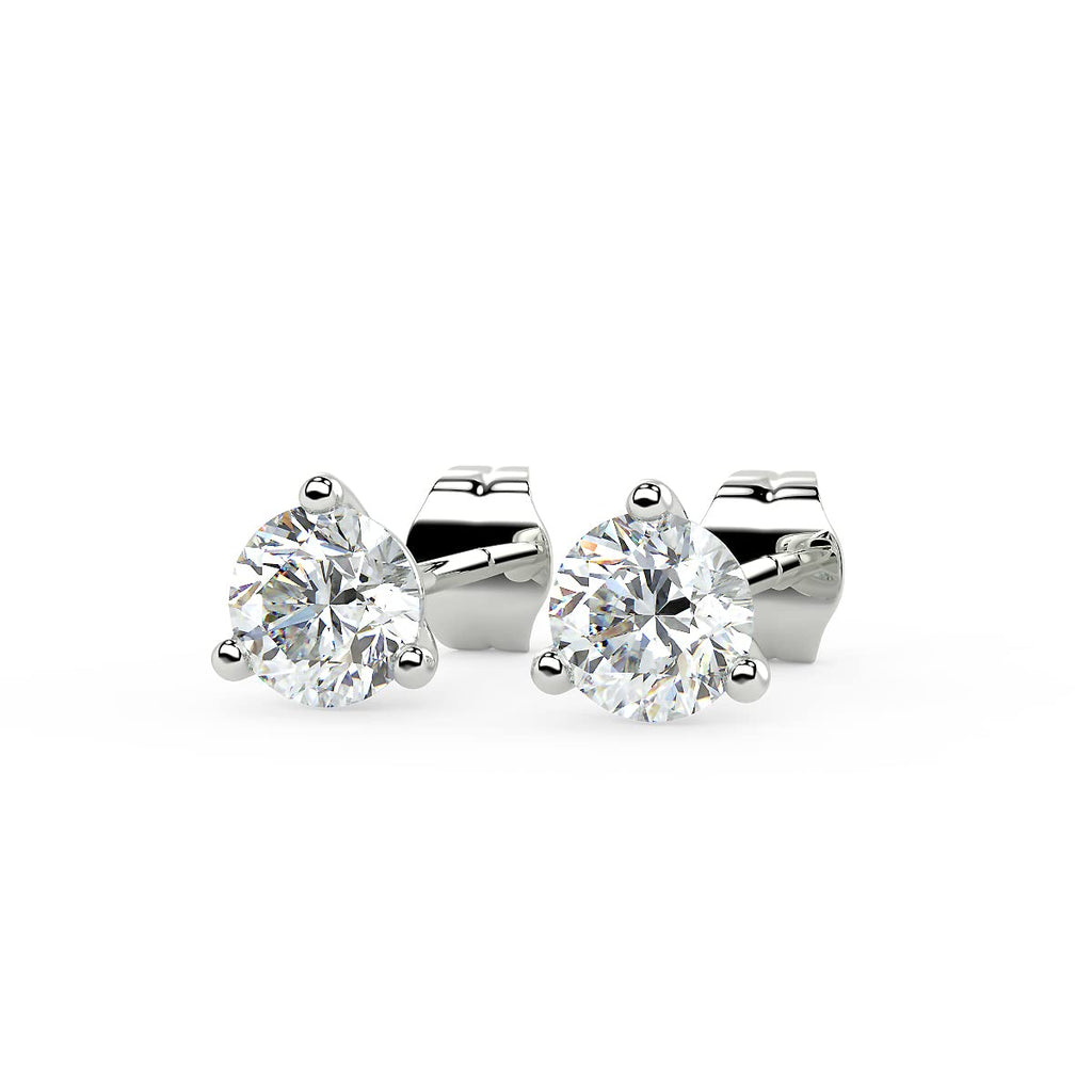 IGI Certified Round Martini Lab Grown Diamond Stud Earrings [1.00 - 3.00 Ct. Tw.]