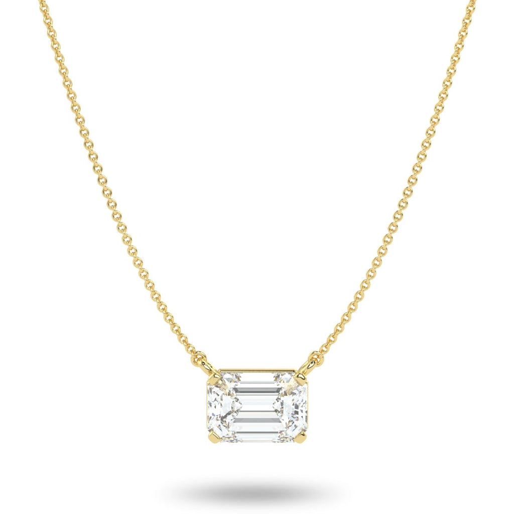 East-West Emerald Necklace in 14K Gold [0.33 - 3.00 Ct. Tw.]
