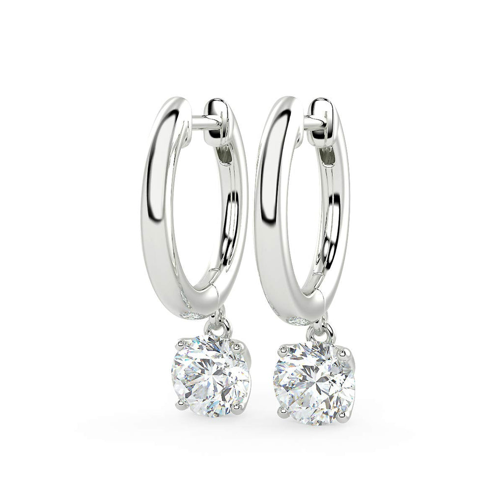 IGI Lab Grown Diamond Huggie Hoop Earrings [0.50 - 4.00 Ct. Tw.]