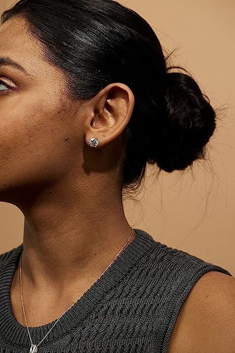 Carbon Atelier IGI Certified Lab Grown Diamond Stud Earrings