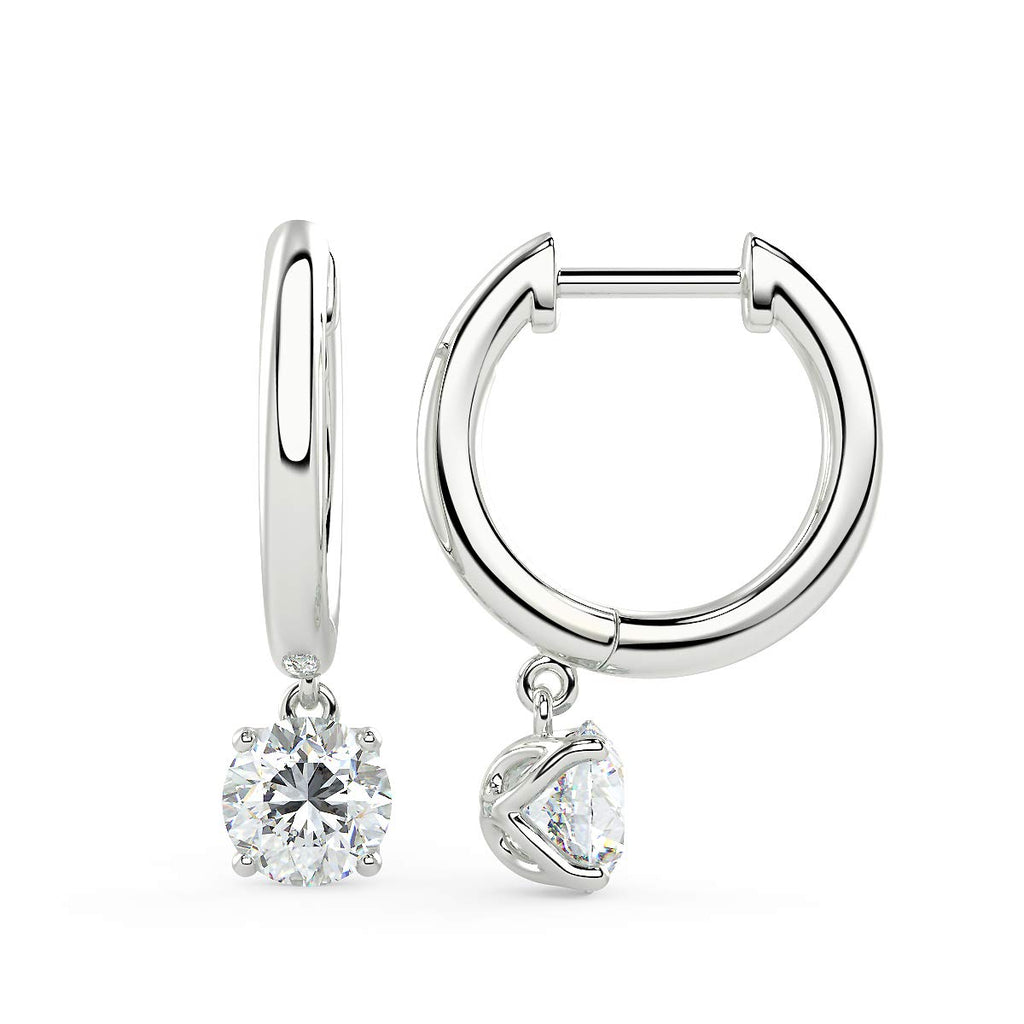 IGI Lab Grown Diamond Huggie Hoop Earrings [0.50 - 4.00 Ct. Tw.]