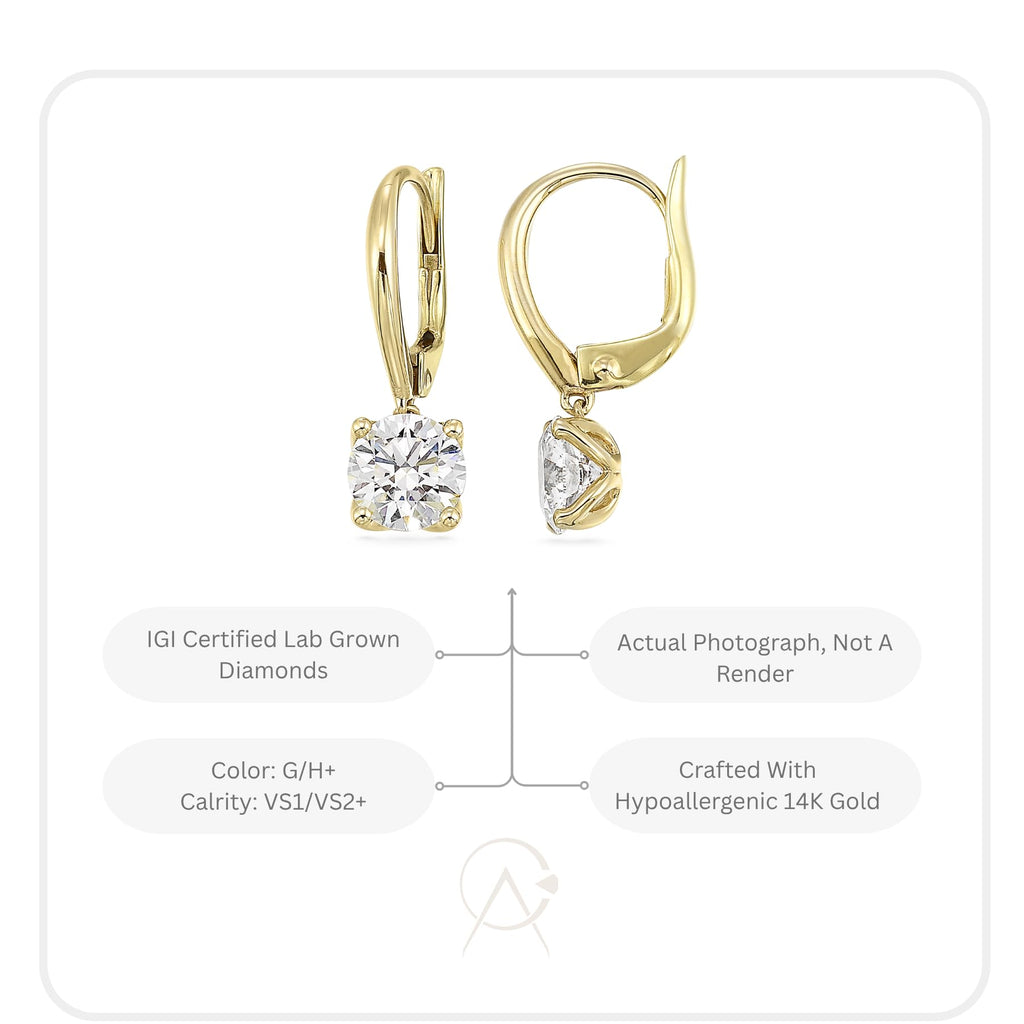 Dangle Drop Earring in 14K Gold [0.66 - 4.00 Ct. Tw.]