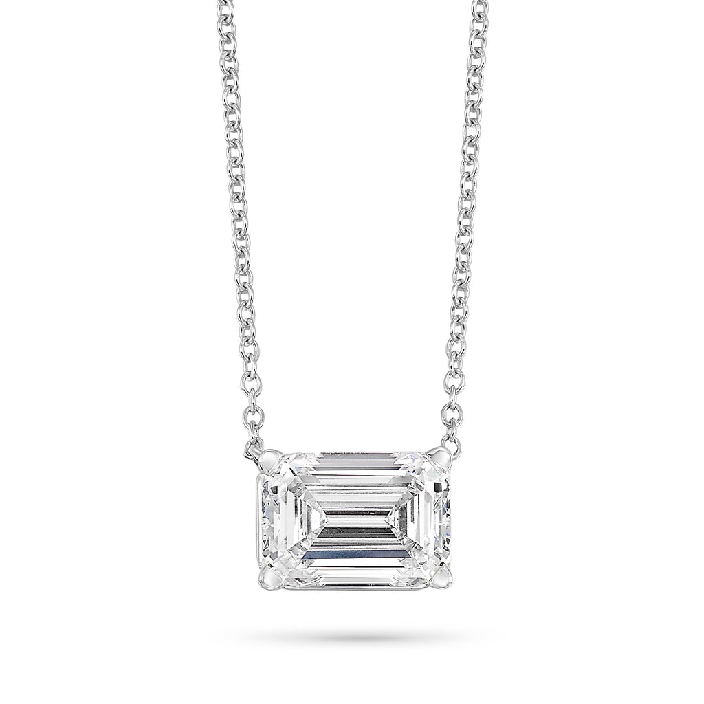 East-West Emerald Necklace in 14K Gold [0.33 - 3.00 Ct. Tw.]