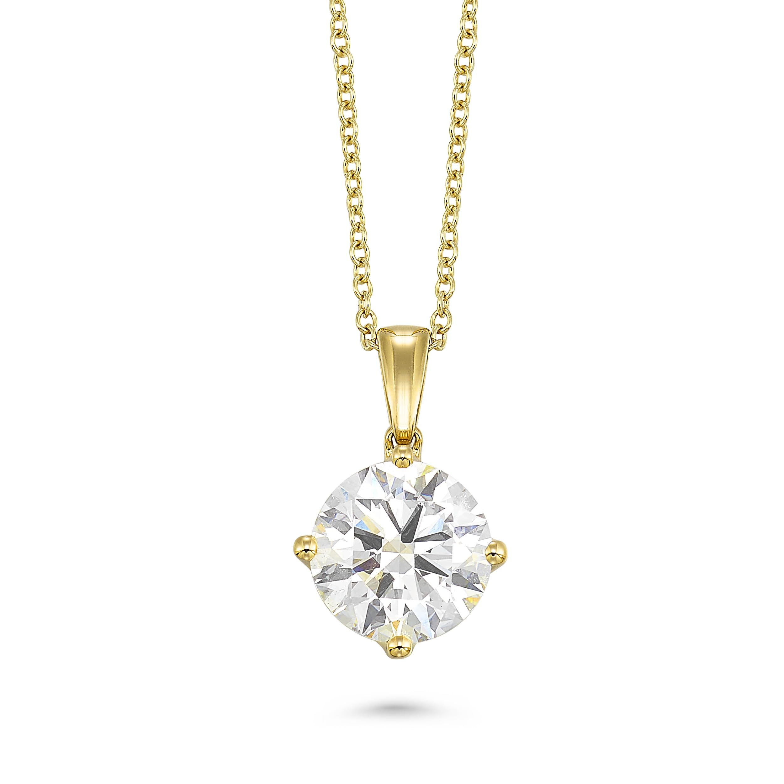 IGI Certified Round Brilliant Lab-Grown Diamond Solitaire Necklace