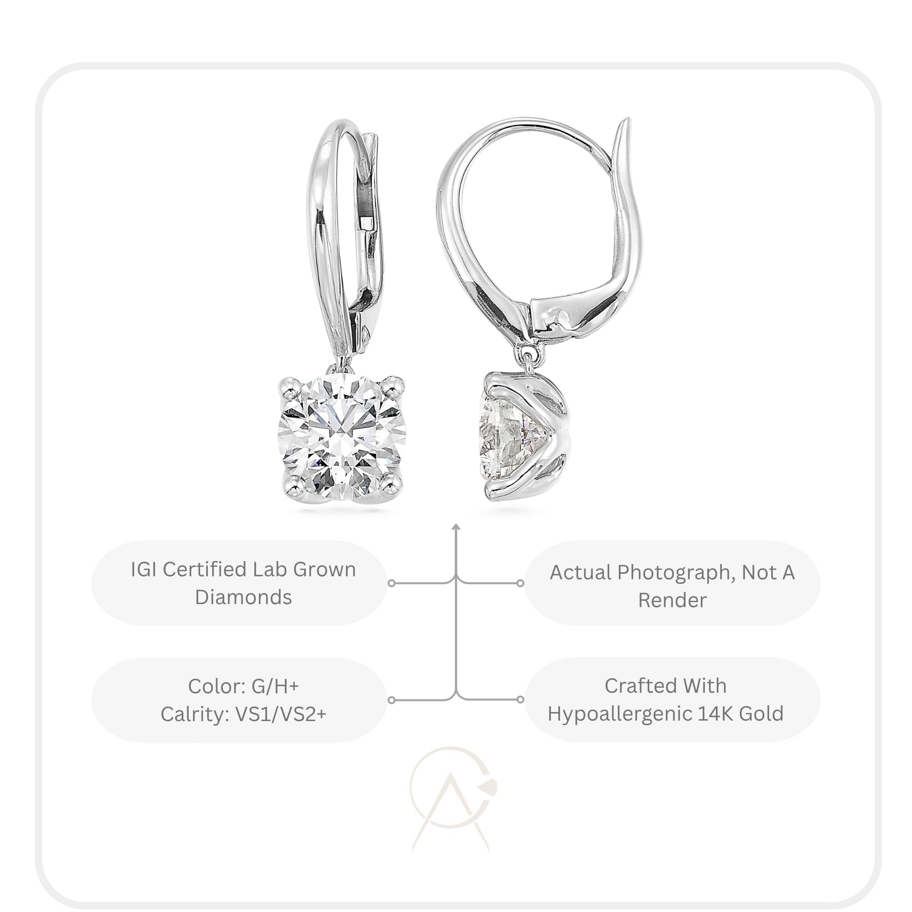 Dangle Drop Earring in 14K Gold [0.66 - 4.00 Ct. Tw.]