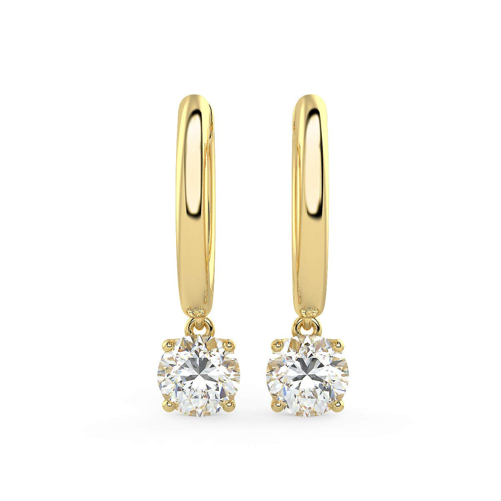 IGI Lab Grown Diamond Huggie Hoop Earrings [0.50 - 4.00 Ct. Tw.]