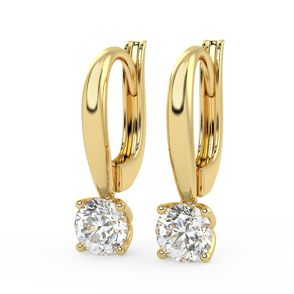 Lab Grown Diamond Dangle Drop Earrings in Premium Gold Jewelry