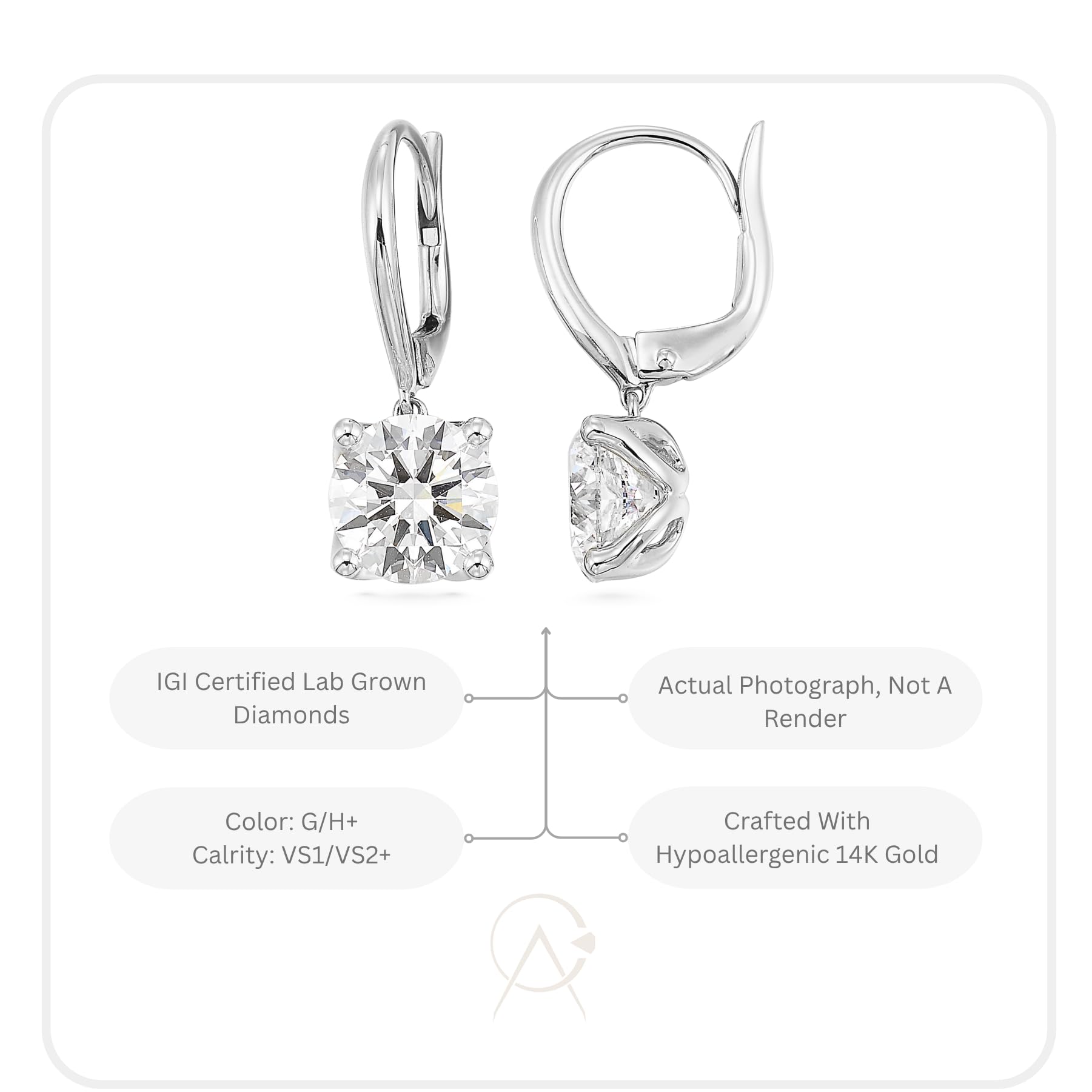 Dangle Drop Earring in 14K Gold [0.66 - 4.00 Ct. Tw.]