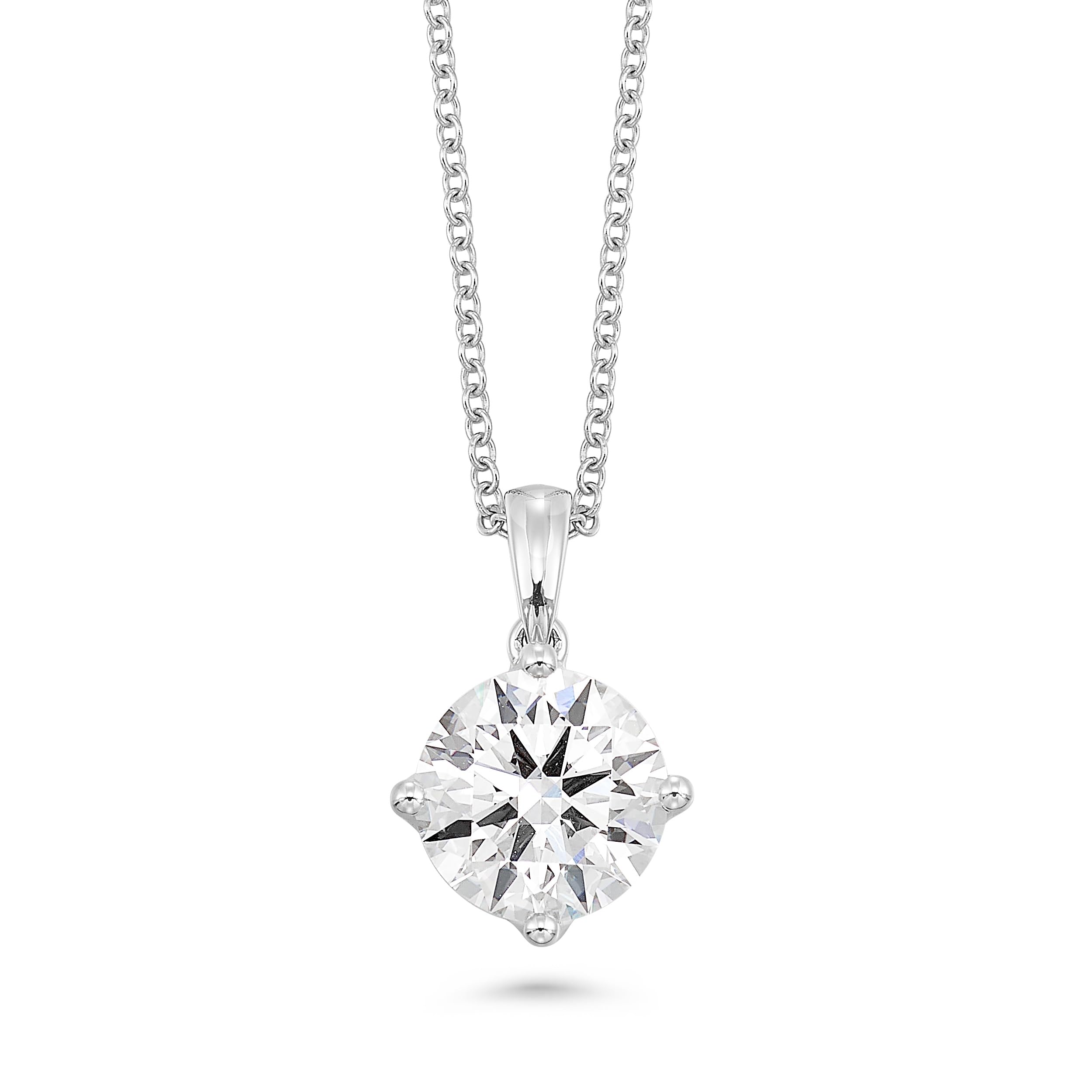 IGI Certified Round Brilliant Lab-Grown Diamond Solitaire Necklace