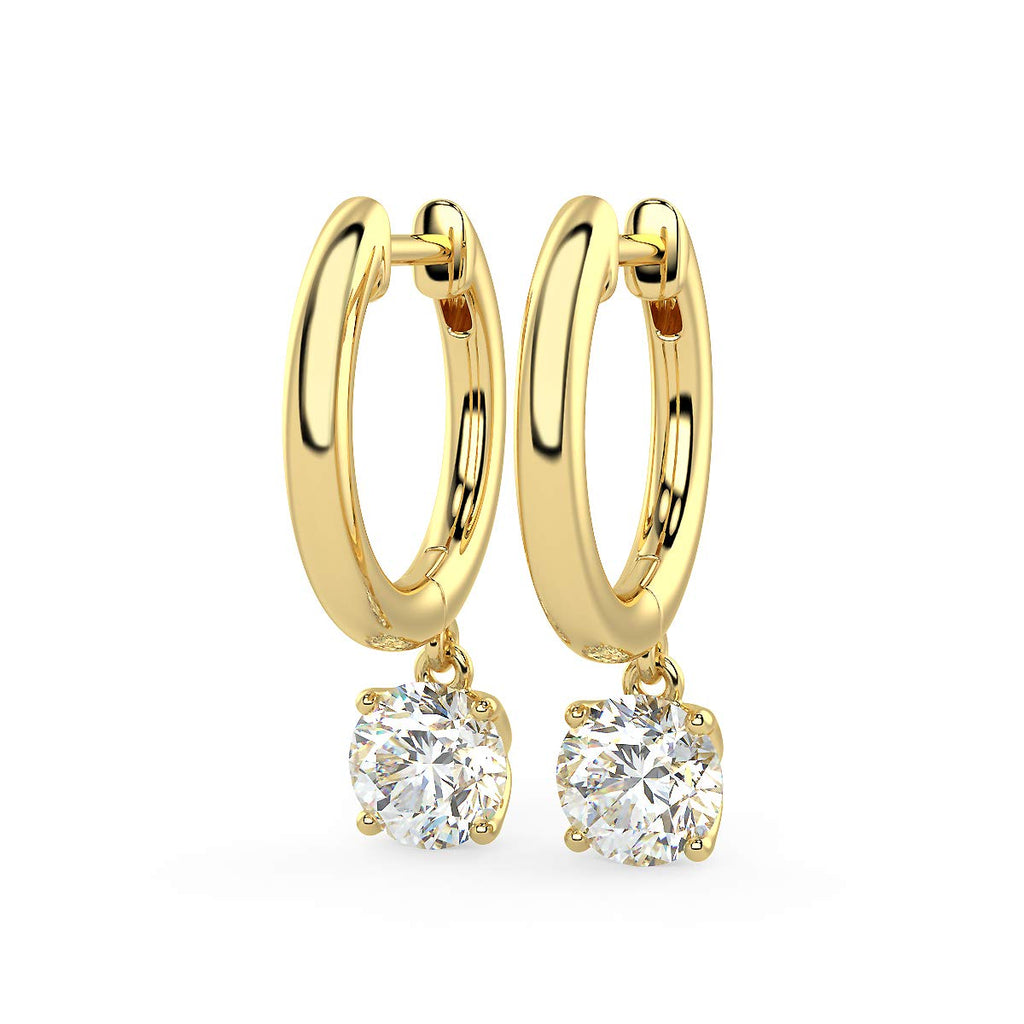 IGI Lab Grown Diamond Huggie Hoop Earrings [0.50 - 4.00 Ct. Tw.]