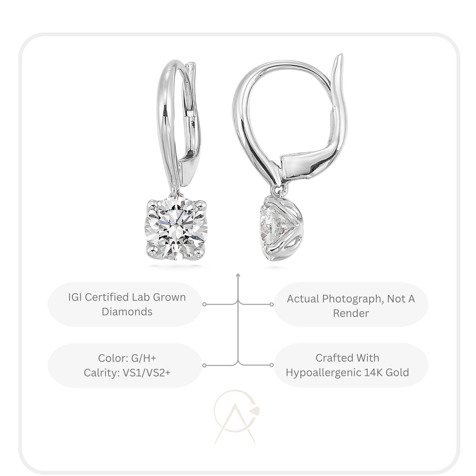 Dangle Drop Earring in 14K Gold [0.66 - 4.00 Ct. Tw.]