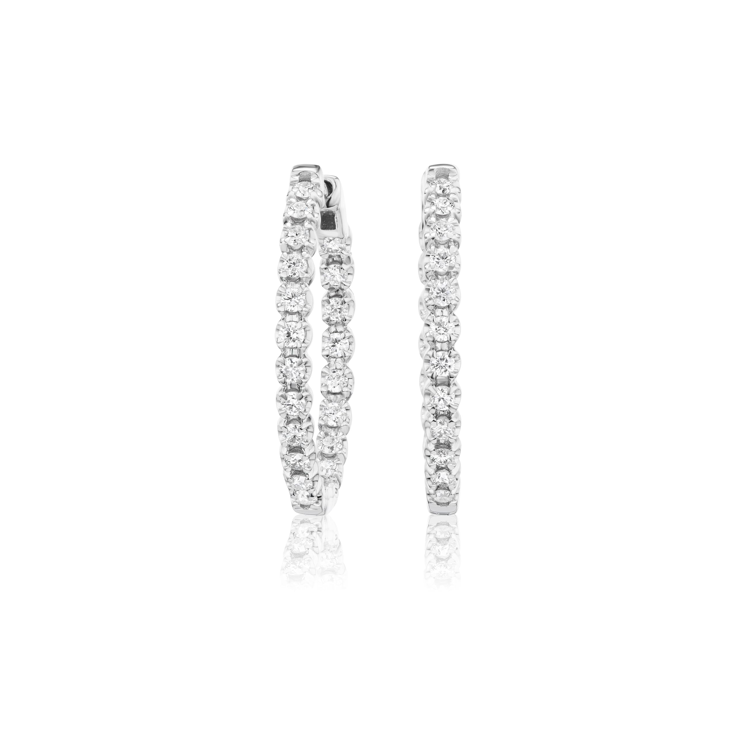 IGI Certified Lab Grown Diamond Inside-Out Hoop Earrings