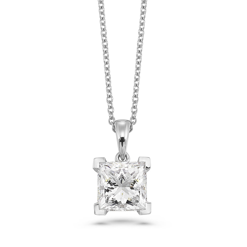 Princess Cut Necklace in 14K Gold [0.33 - 3.00 Ct. Tw.]