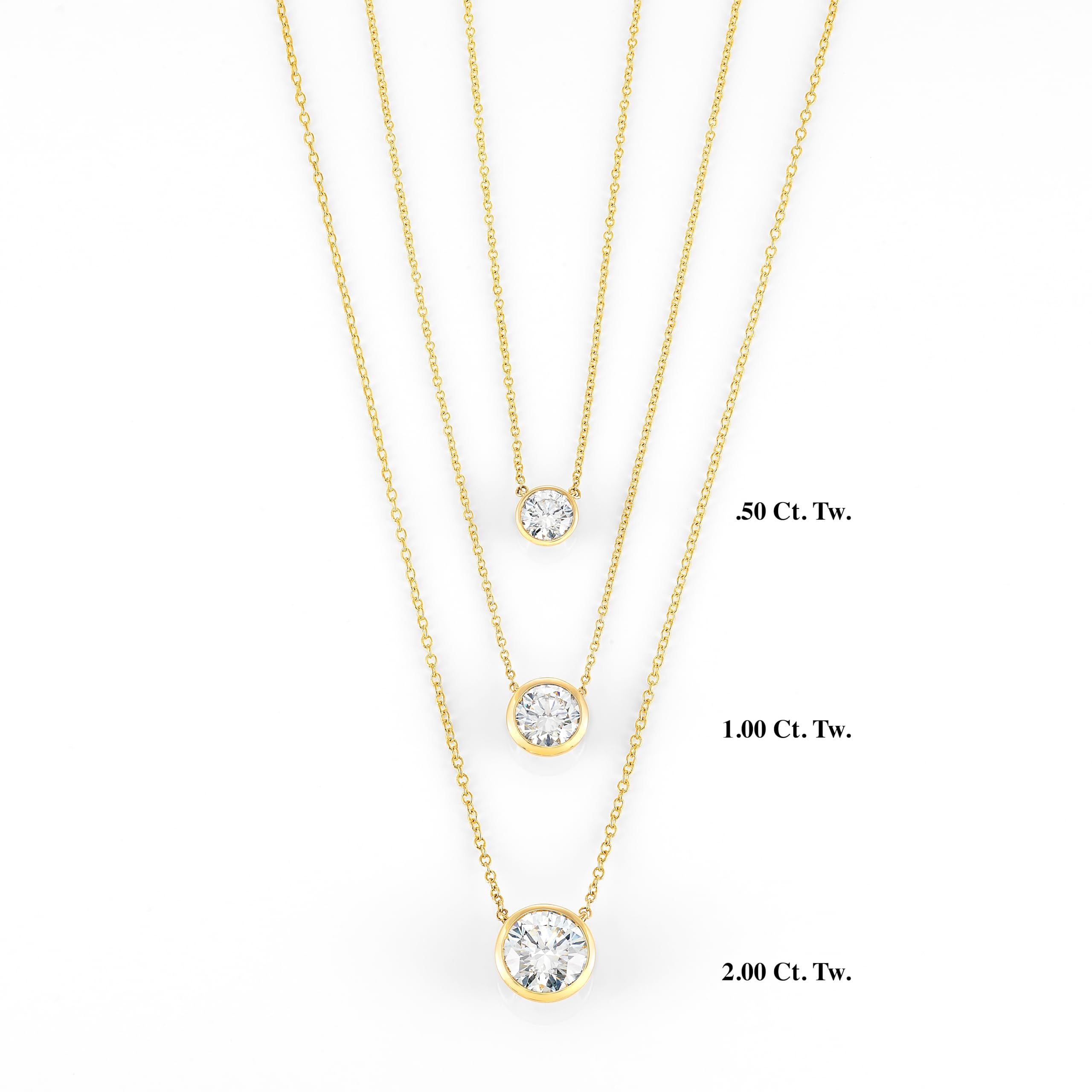 IGI Certified Lab-Grown Diamond Solitaire Pendant Necklace in 14K Gold