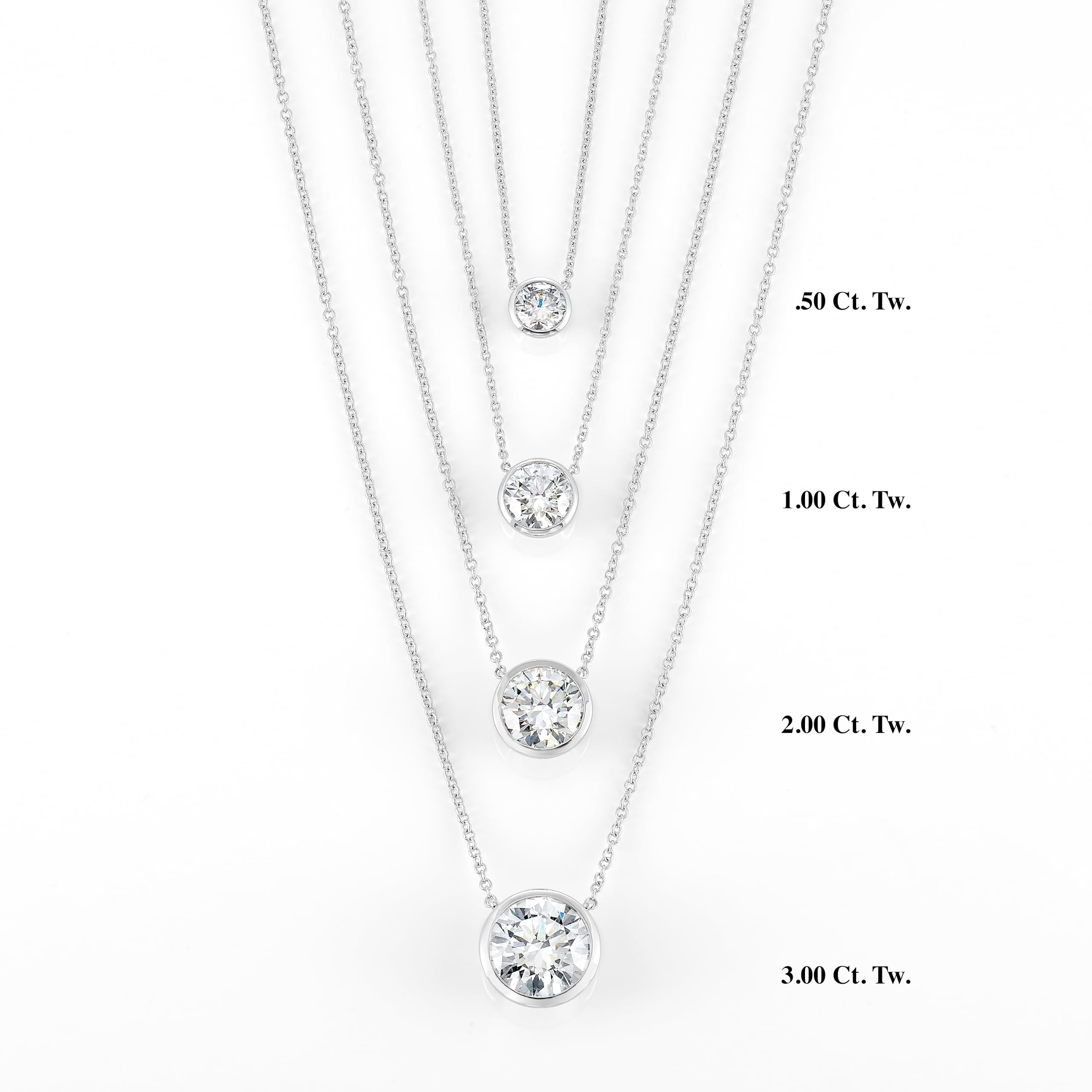 IGI Certified Lab-Grown Diamond Solitaire Pendant Necklace in 14K Gold