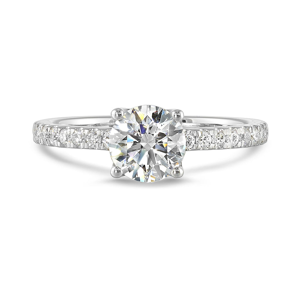 IGI Certified Lab Grown Round Diamond Pave Engagement Ring [1.25 - 3.25 Ct. Tw.]