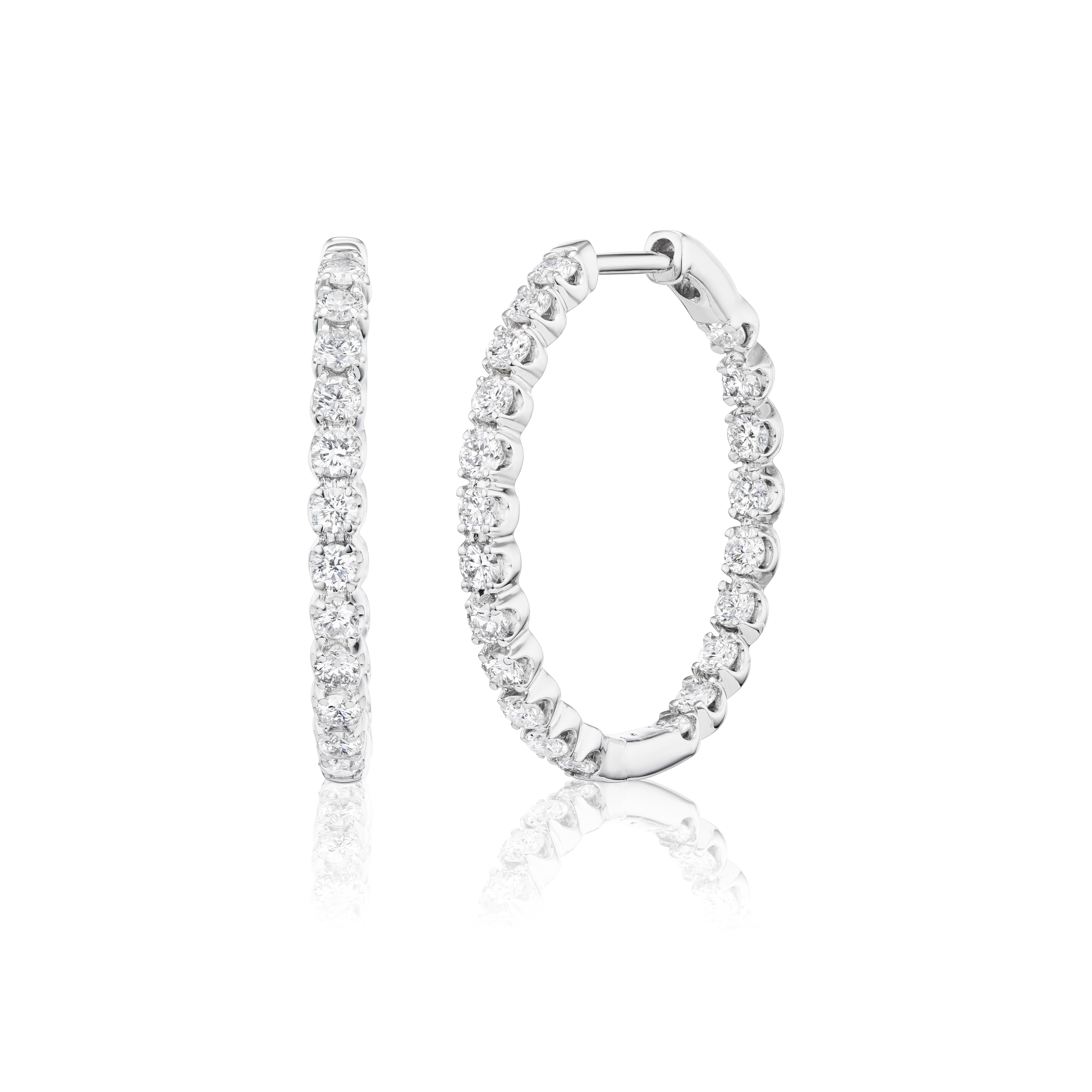 IGI Certified Lab Grown Diamond Inside-Out Hoop Earrings