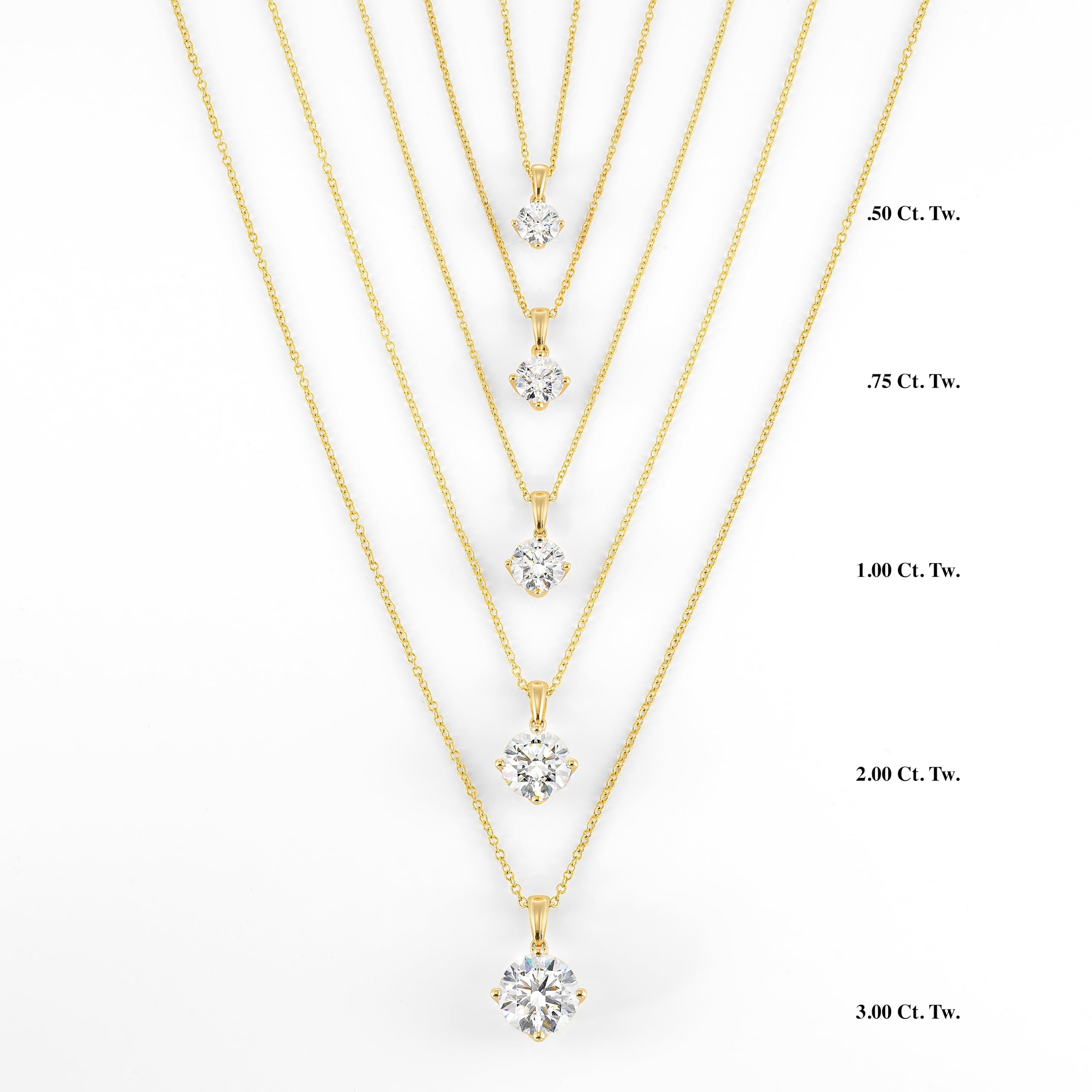 IGI Certified Round Brilliant Lab-Grown Diamond Solitaire Necklace