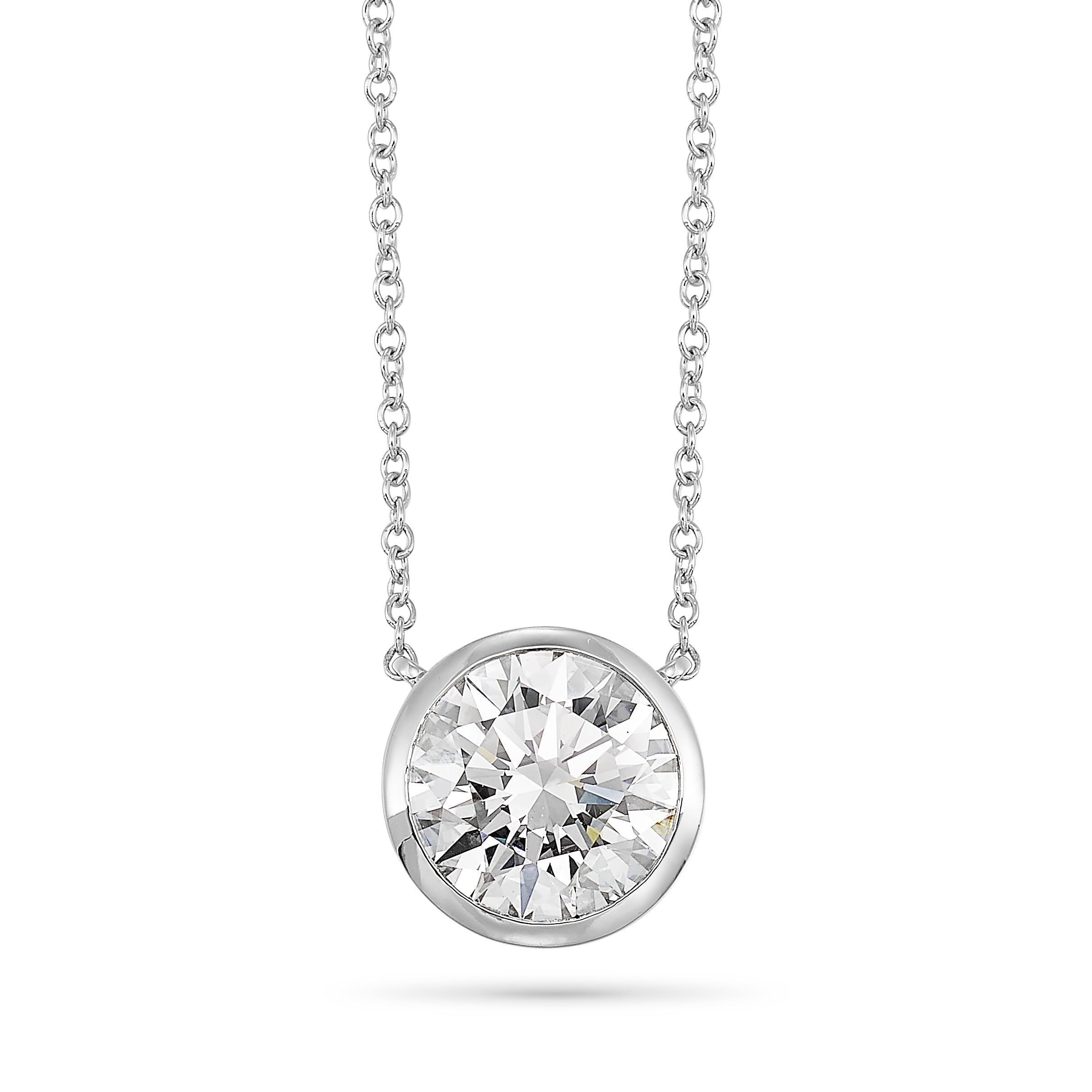 IGI Certified Lab-Grown Diamond Solitaire Pendant Necklace in 14K Gold