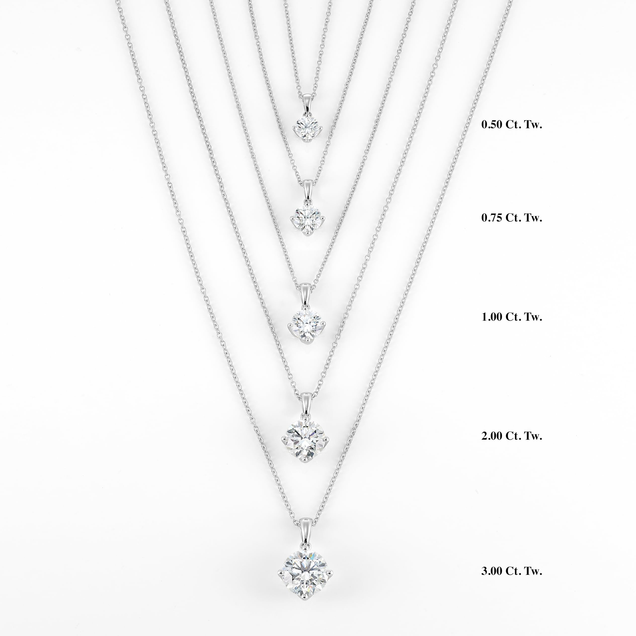 IGI Certified Round Brilliant Lab-Grown Diamond Solitaire Necklace