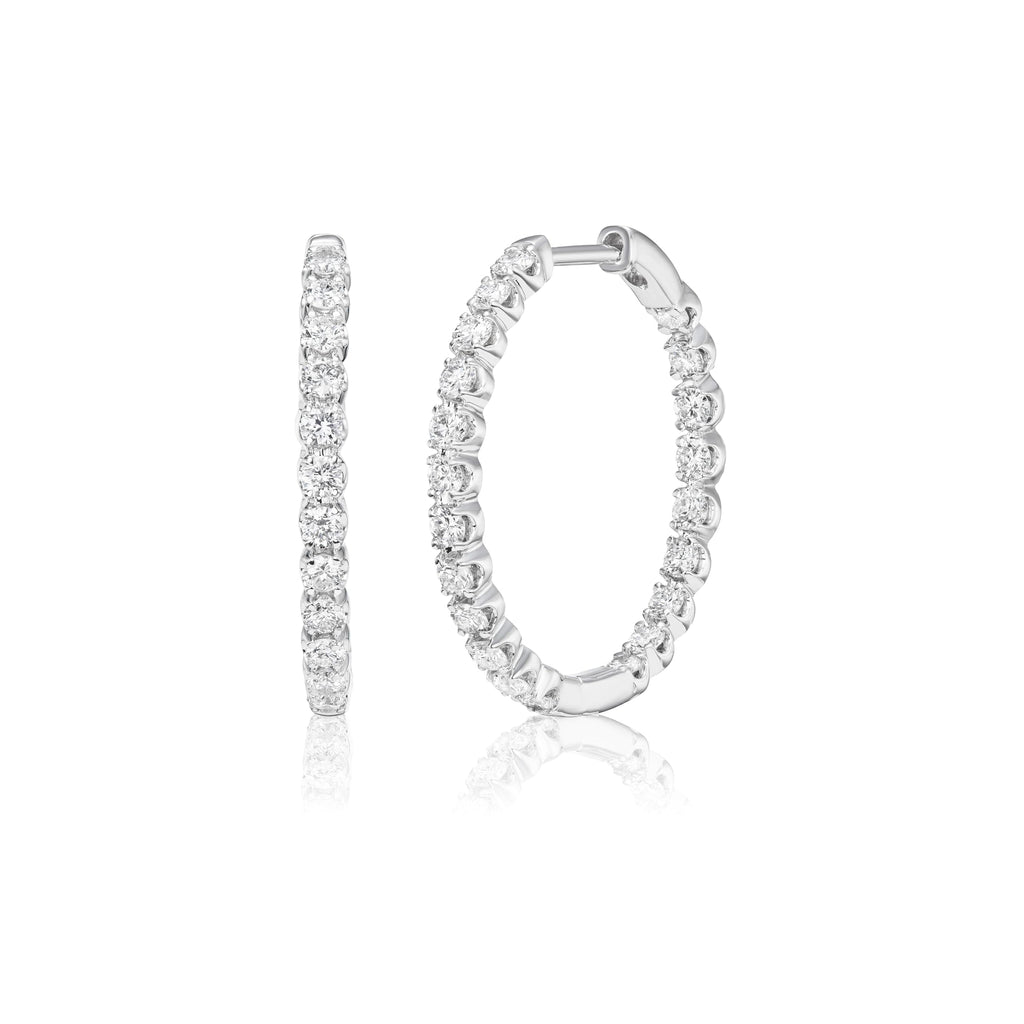 Inside-Out Hoop Earrings in 10K Gold [0.50 - 1.00 Ct. Tw.]
