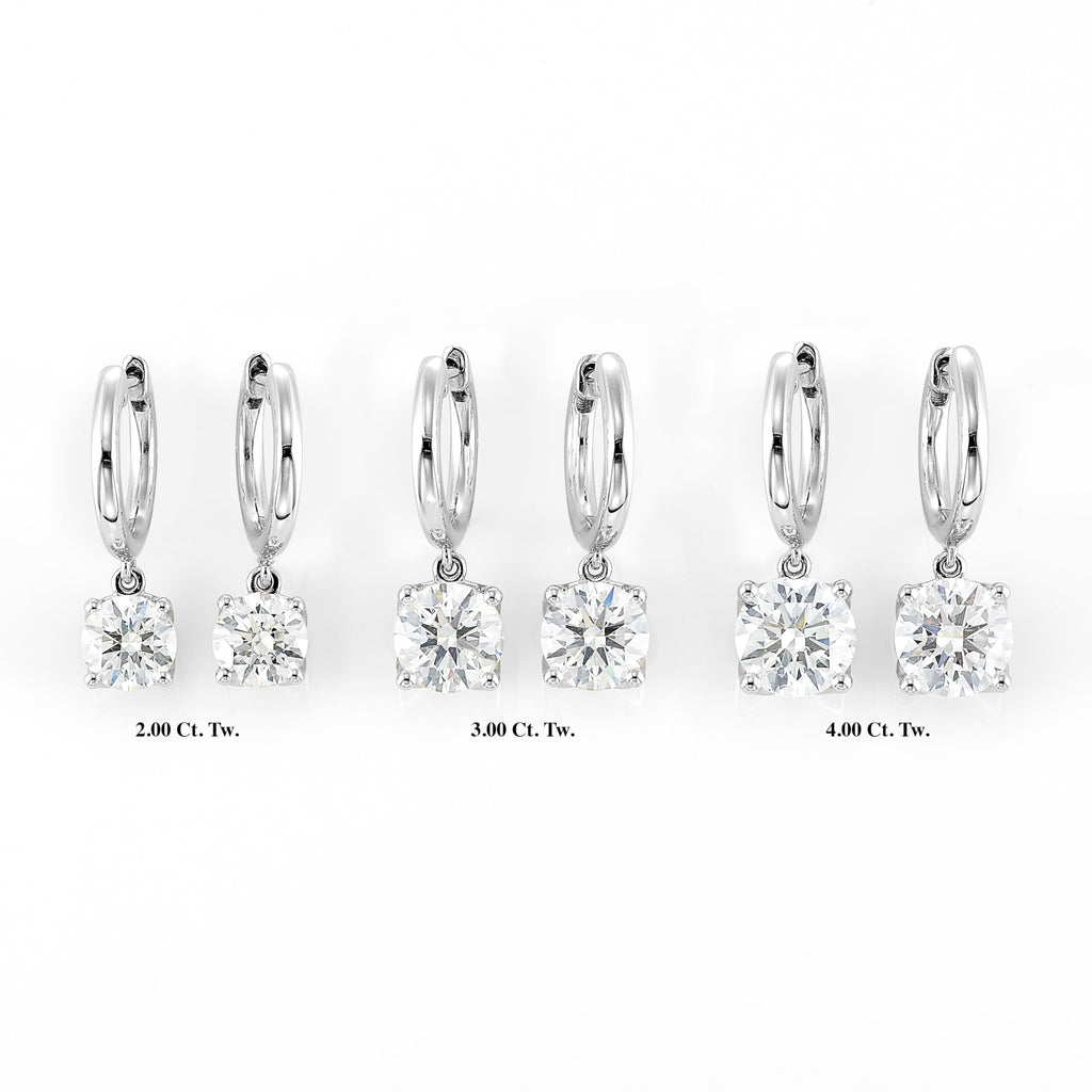 IGI Lab Grown Diamond Huggie Hoop Earrings [0.50 - 4.00 Ct. Tw.]