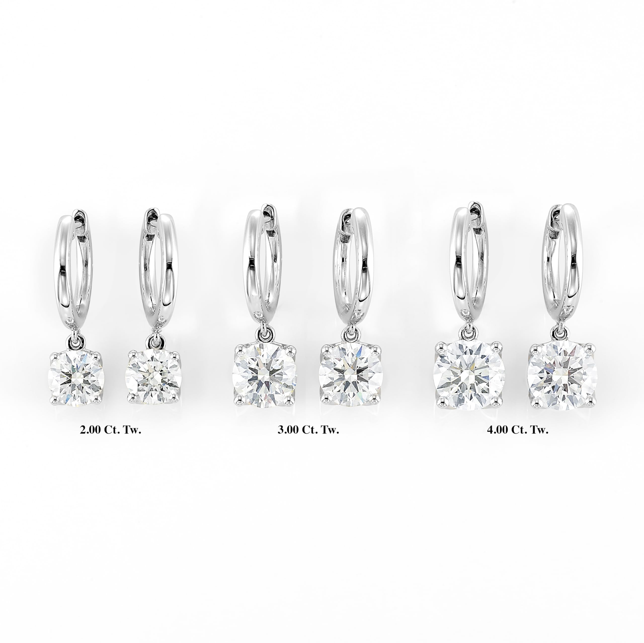 Carbon Atelier IGI Lab Grown Diamond Huggie Hoop Earrings Luxury