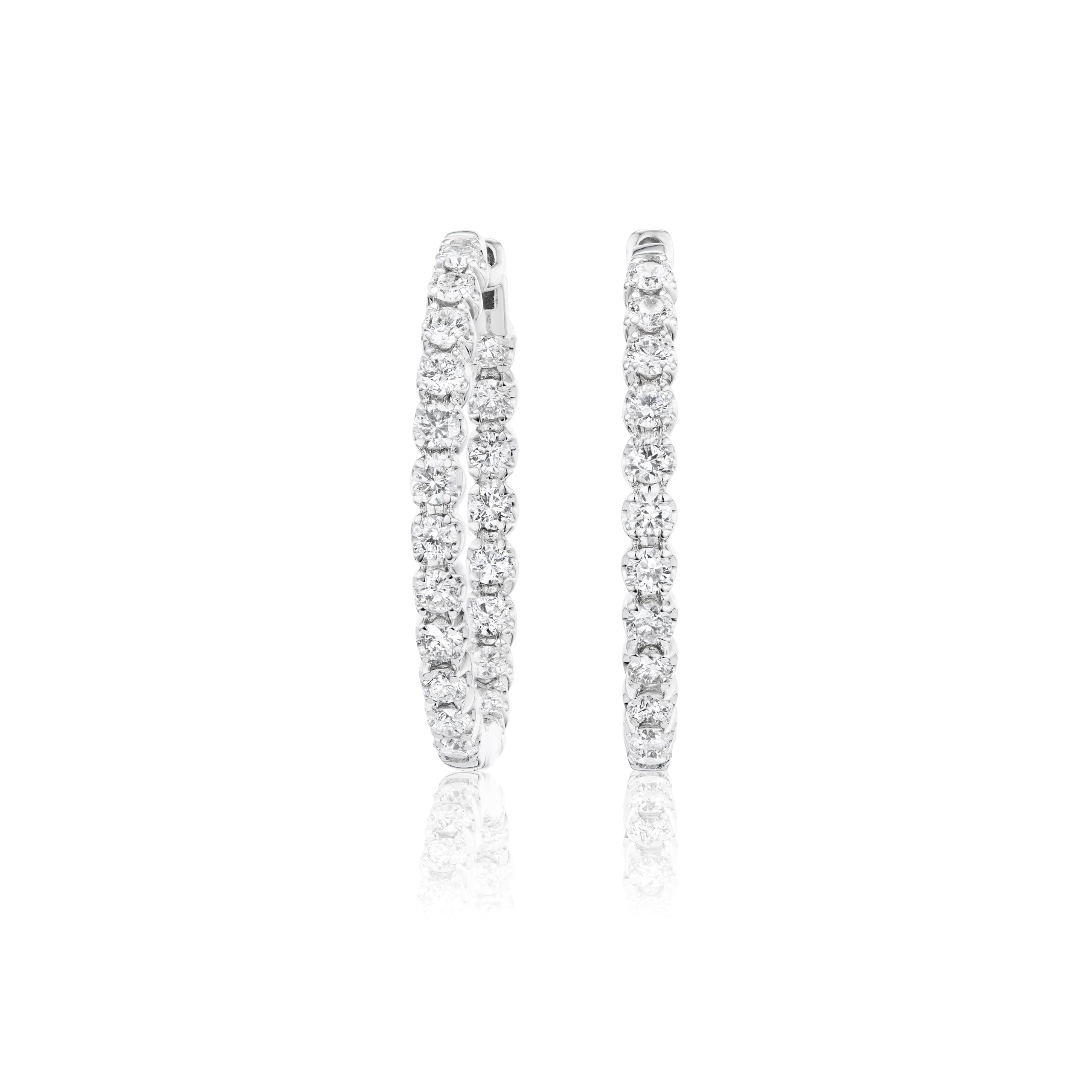 Inside-Out Hoop Earrings in 10K Gold [0.50 - 1.00 Ct. Tw.]