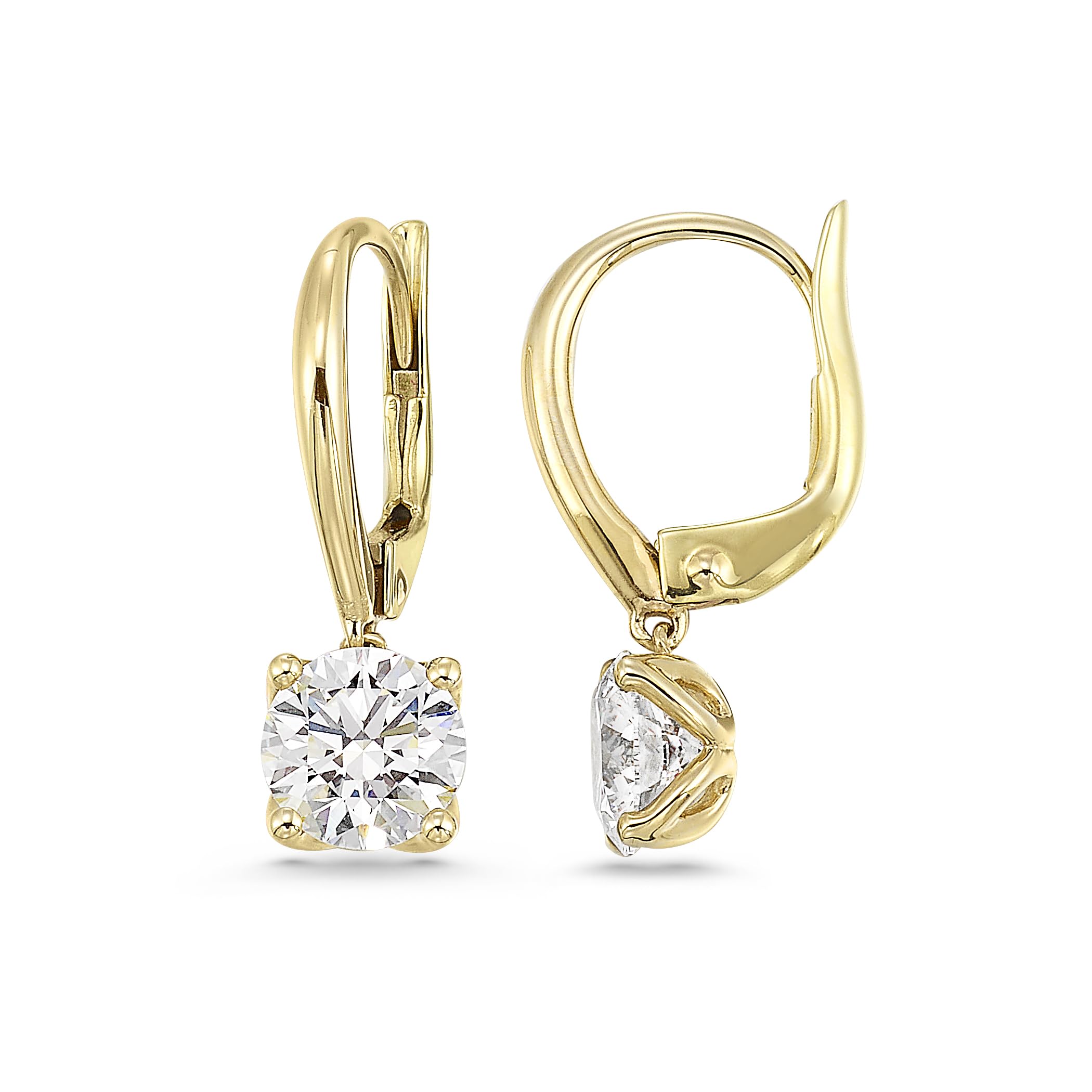 Lab Grown Diamond Dangle Drop Earrings in Premium Gold Jewelry