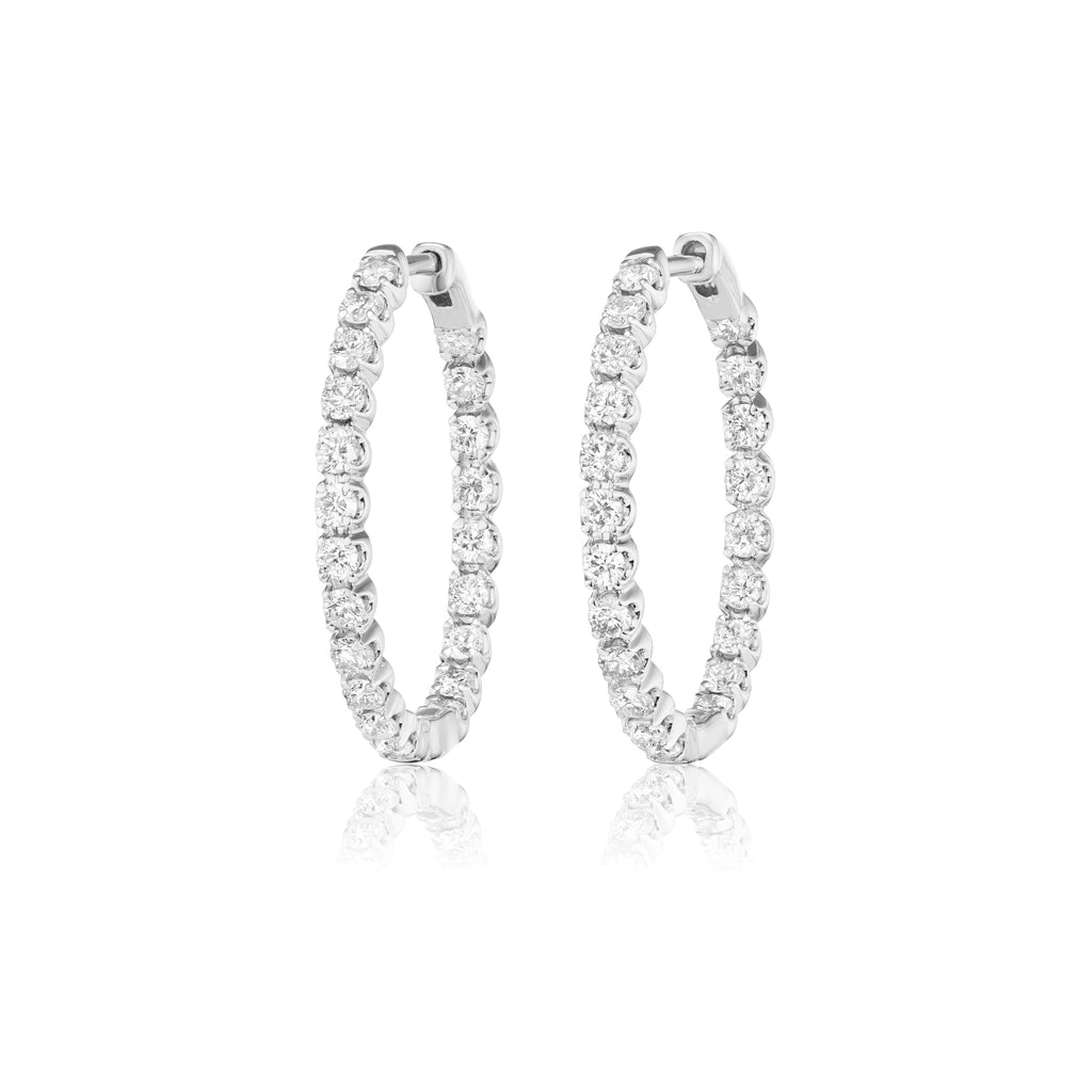 Inside-Out Hoop Earrings in 10K Gold [0.50 - 1.00 Ct. Tw.]
