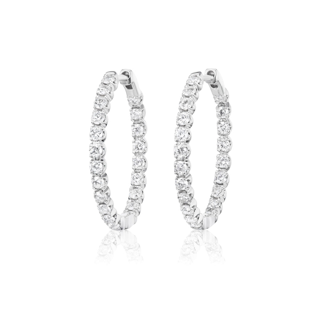 Inside-Out Hoop Earrings in 10K Gold [0.50 - 1.00 Ct. Tw.]