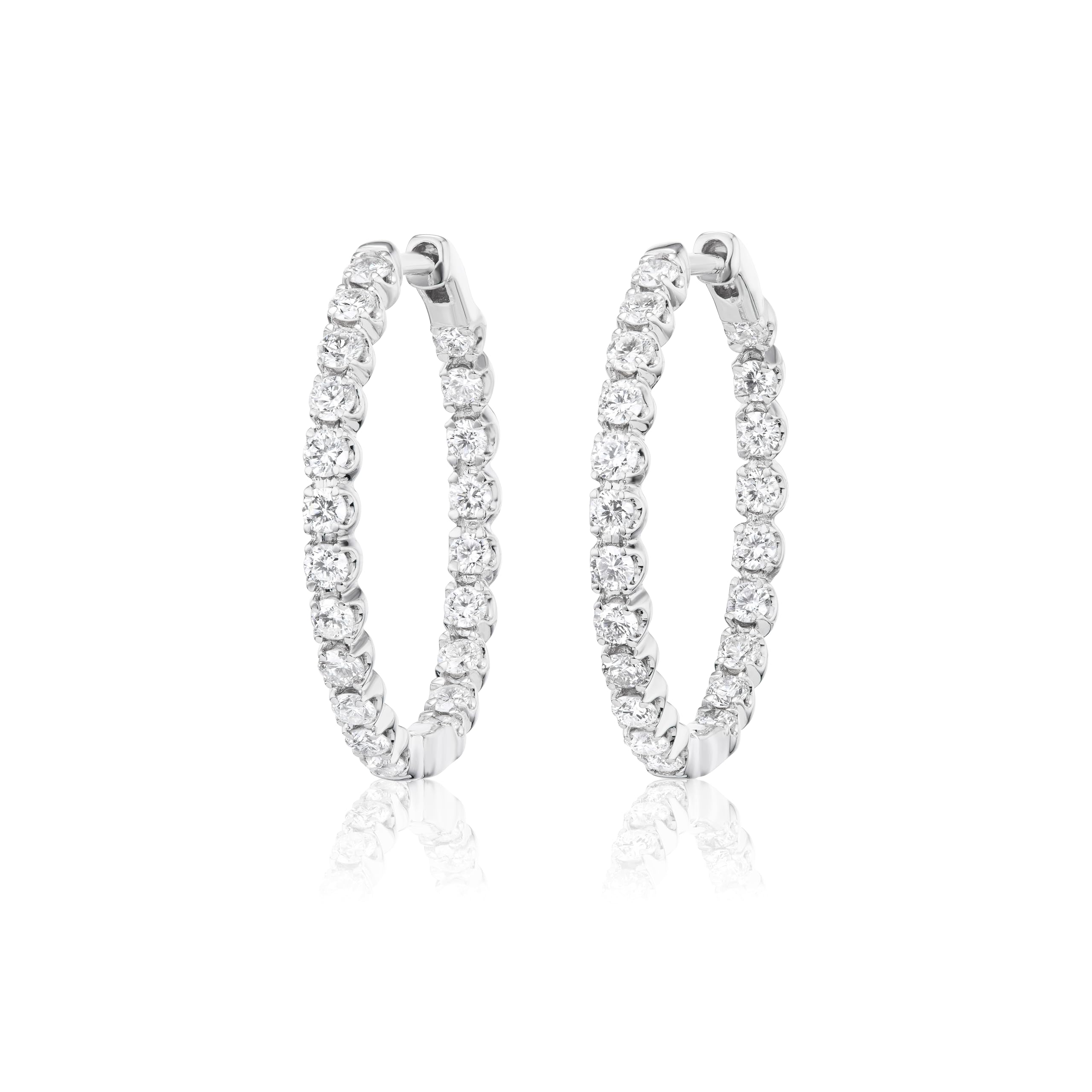 Inside-Out Hoop Earrings in 10K Gold [0.50 - 1.00 Ct. Tw.]