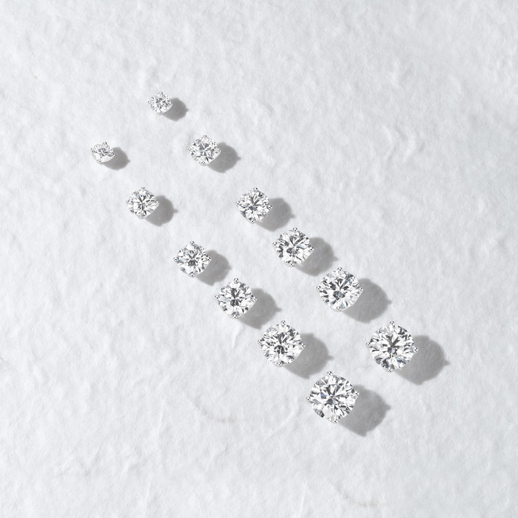 Round Tulip Set Stud Earrings in 14K Gold [0.50 Ct. Tw.]