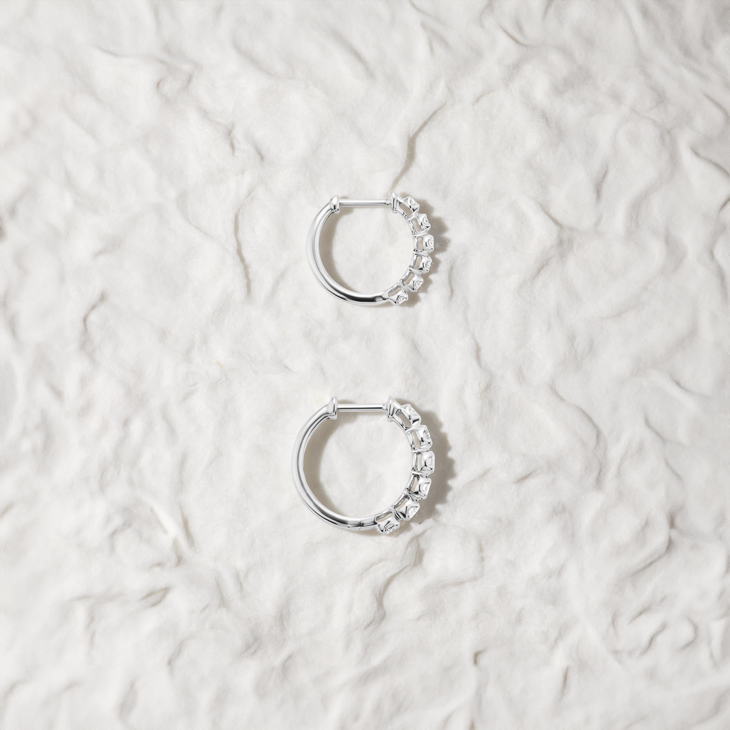 Lab Grown Diamond Huggie Hoop Earrings for Women