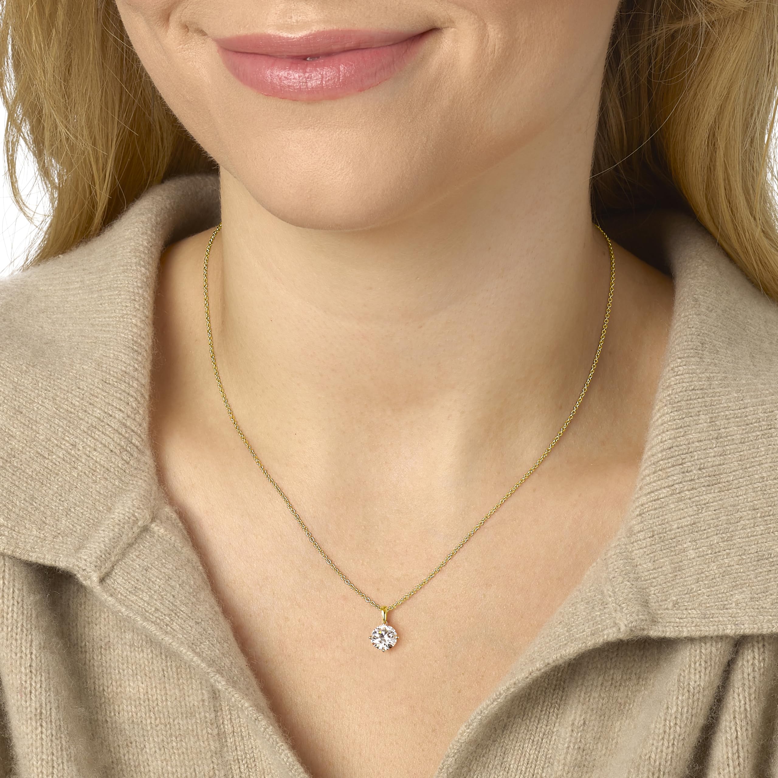 IGI Certified Round Brilliant Lab-Grown Diamond Solitaire Necklace