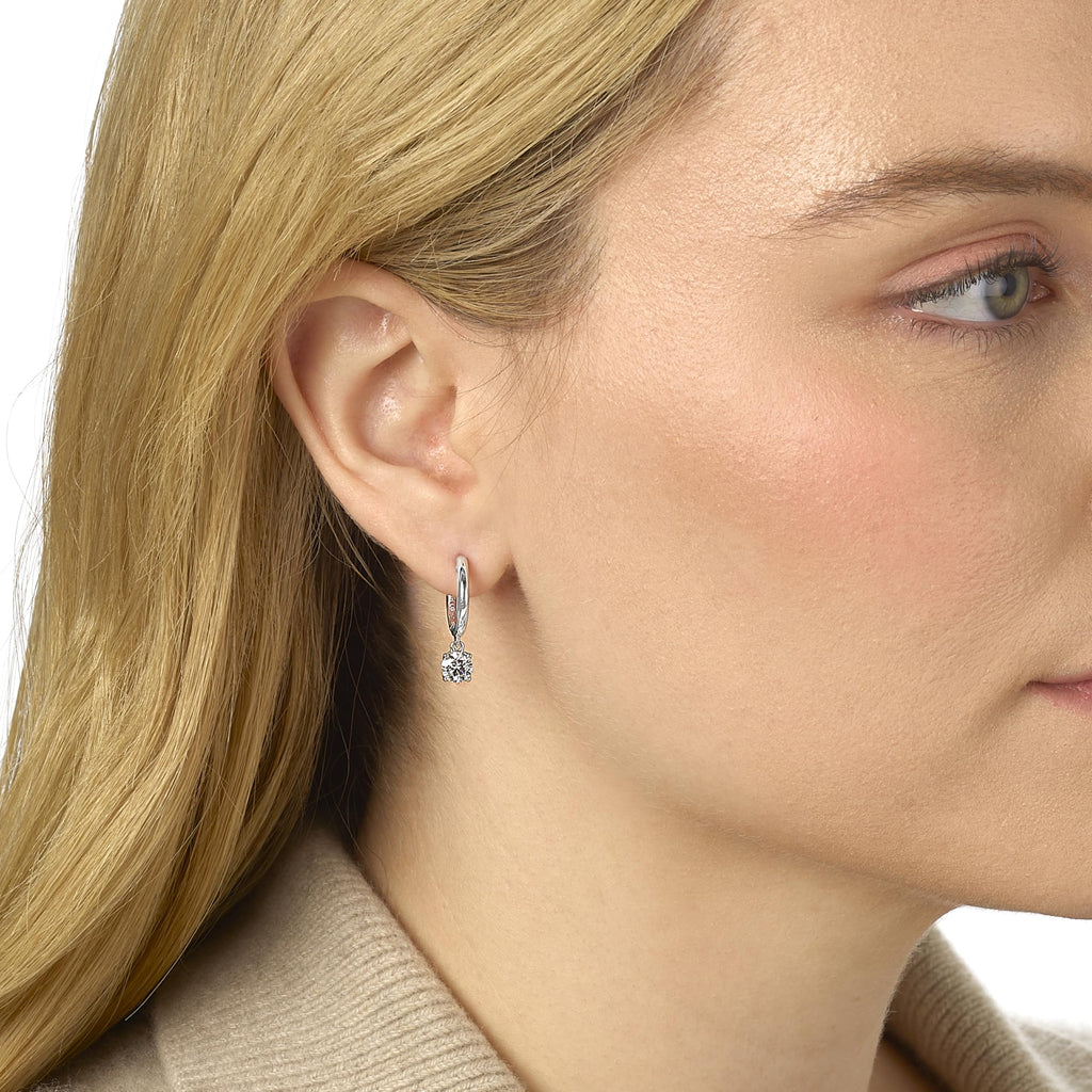 IGI Lab Grown Diamond Huggie Hoop Earrings [0.50 - 4.00 Ct. Tw.]