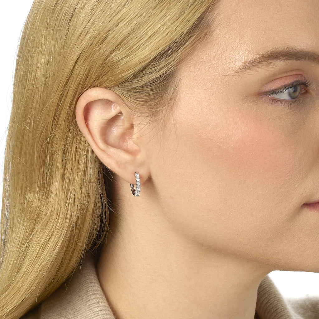 Huggie Hoop Earrings in 10K Gold [0.33 - 0.50 Ct. Tw.]