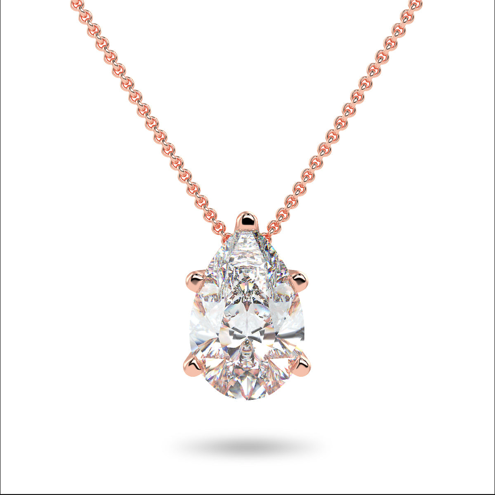 Sirius Pear Necklace - Yellow Gold - Multiple Sizes