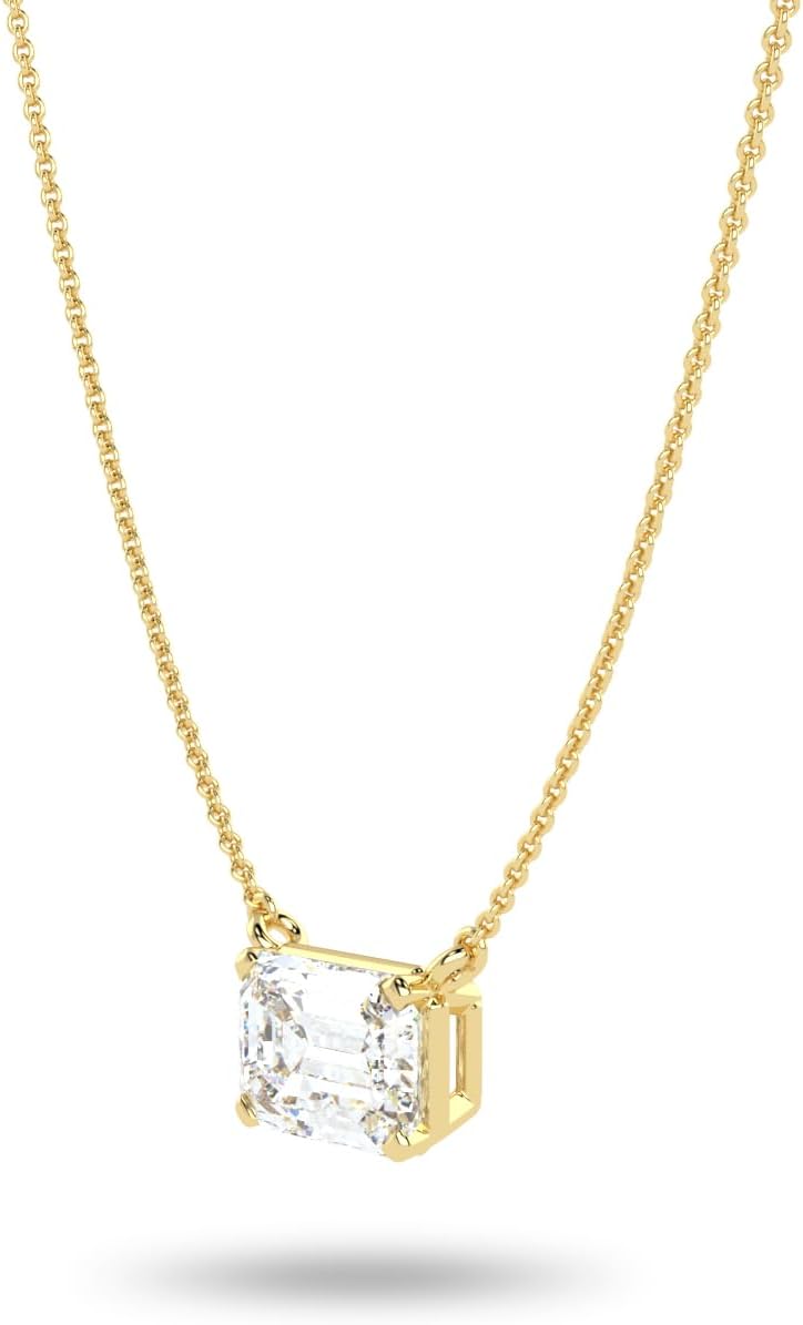 Elegant Emerald Cut Diamond Necklace
