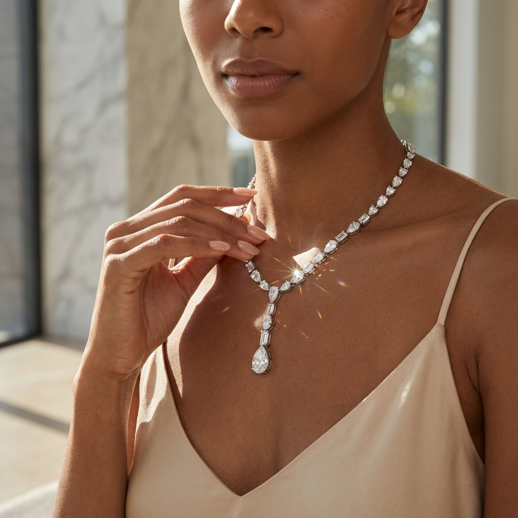 Celestia Cascade Diamond Y-Necklace