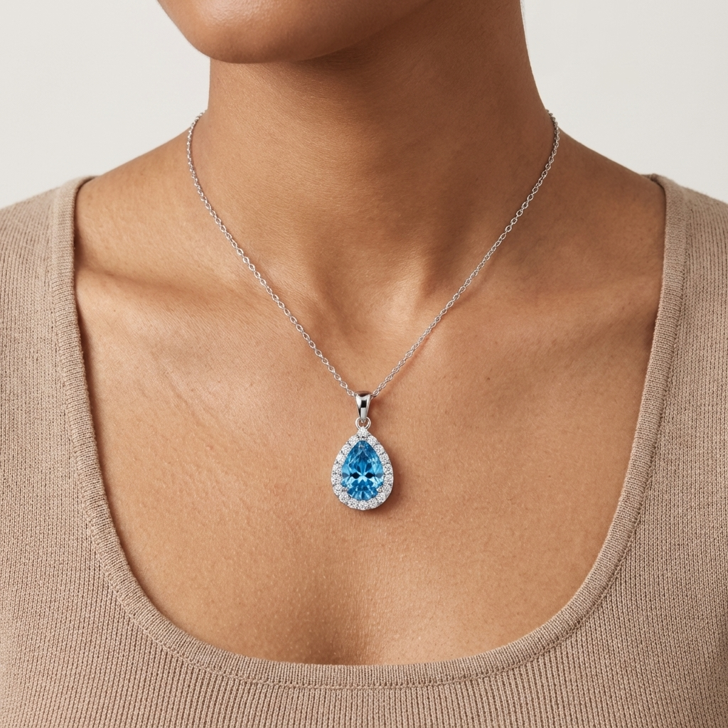 The Blue Zenith Halo Pendant